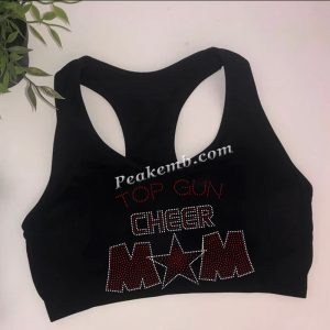 Top gun cheer mom flatback rhinesto &hellip;