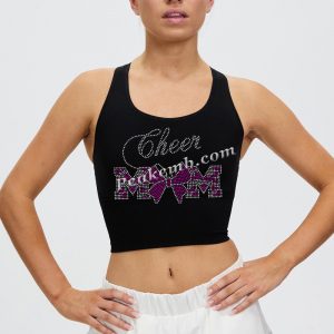 Flat back rhinestone cheer bow mom  &hellip;
