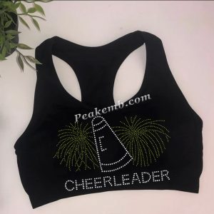 Bling iron on cheer leader rhinesto &hellip;