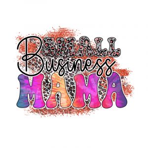 Small business mama leopard print p …
