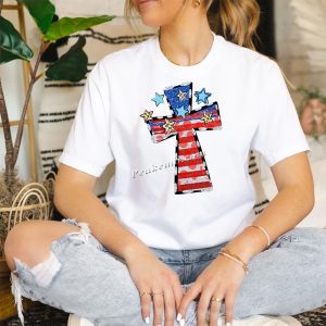 US flag cross 4th of July design he &hellip;