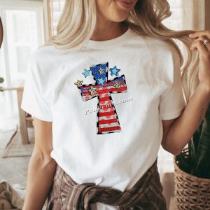 US flag cross 4th of July design he &hellip;