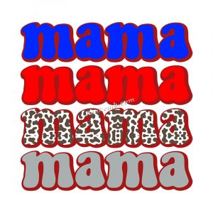 4th of July pattern mama word iron  …