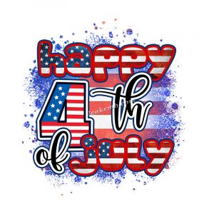 Happy 4th of July iron on decal hea …