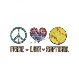 Peace love softball custom design h …