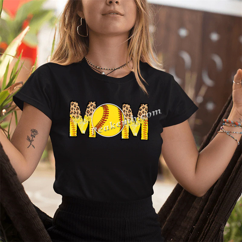 New custom design plastisol heat transfer mom softball dtf print 2 92