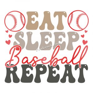 Eat sleep baseball repeat pu vinyl  …