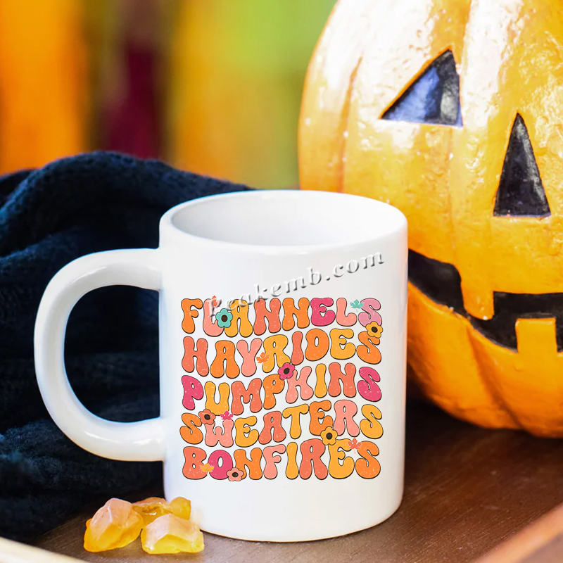 Wholesale Tumbler Transfer No Heat Needed Waterproof Pumpkin UV DTF Stickers 2 30 4