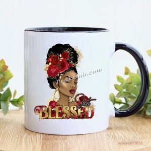 Afro girl just blessed motif cup tr &hellip;