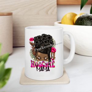 DIY white mug decor afro queen desi &hellip;
