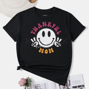 Smile face thankful mom glitter vin &hellip;