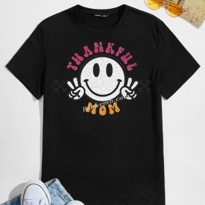 Smile face thankful mom glitter vin &hellip;