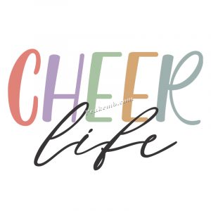 Cheer life letter design t shirt de …