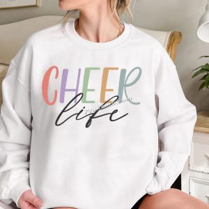 Cheer life letter design t shirt de …