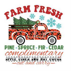 Custom design farm fresh merry chri …