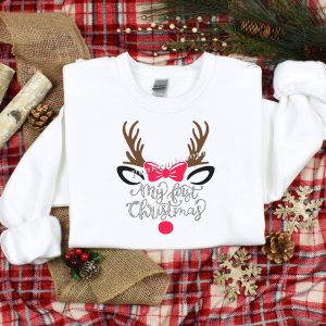 Rhinestone letter my first christma &hellip;
