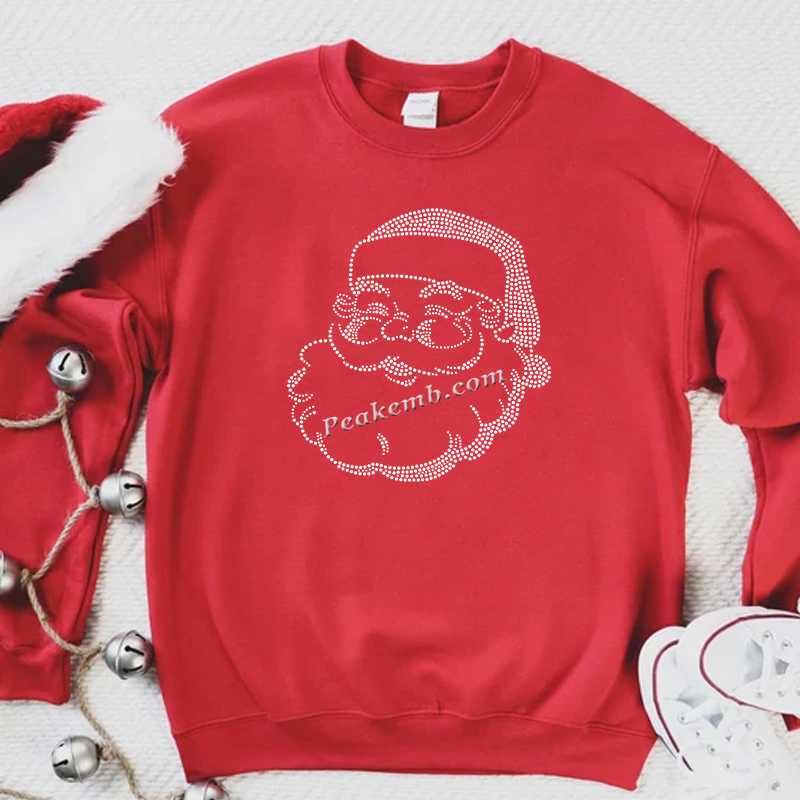 Bling crystal hot fix rhinestone santa design iron on heat transfer 5 Bling crystal hot fix rhinestone santa design iron on heat transfer - Image 3