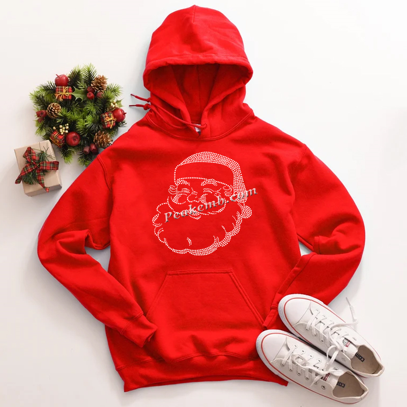 Bling crystal hot fix rhinestone santa design iron on heat transfer 6 Bling crystal hot fix rhinestone santa design iron on heat transfer - Image 4