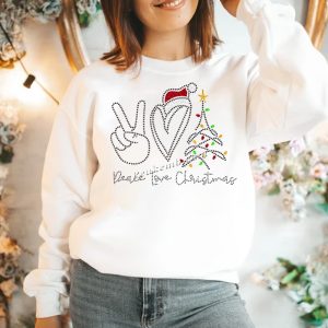 Peace love christmas rhinestone let &hellip;