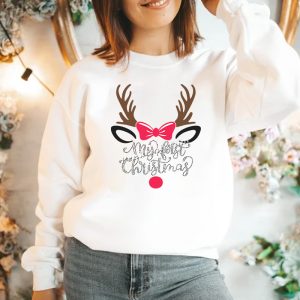 Rhinestone letter my first christma &hellip;